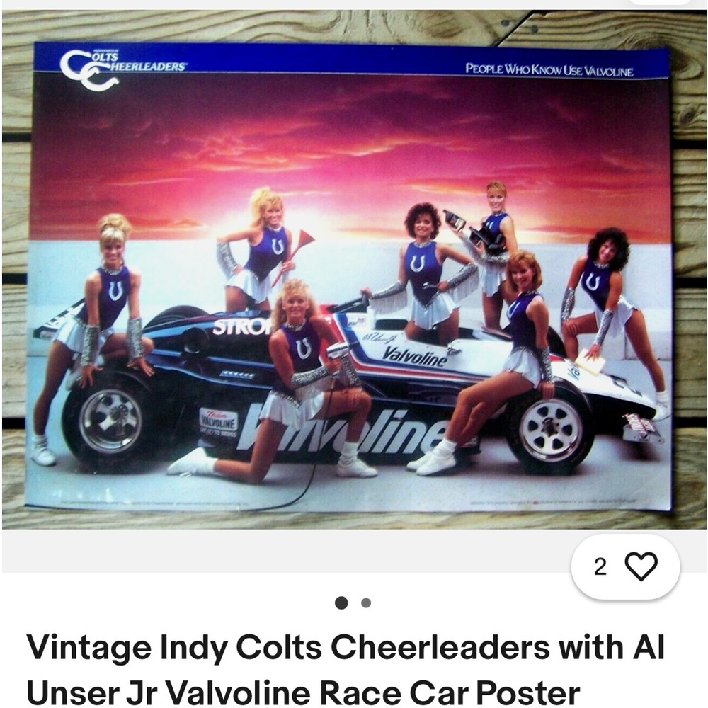 1989 Colts Cheerleader poster Vintage